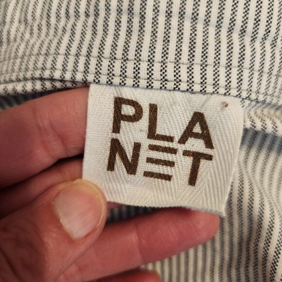 FLAW Planet by Lauren G Shirt One Size Womens Oversized Stripe Lagenlook Top - Picture 11 of 16